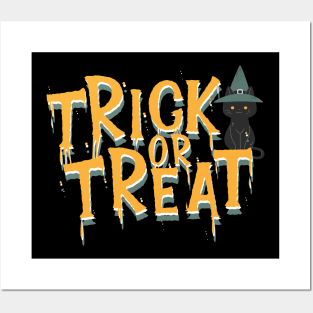 Halloween Trick or Treat I Halloween Black Cat I Halloween Global Trendy Costumes Posters and Art